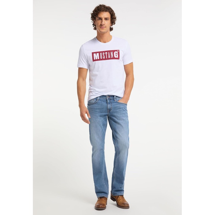 Джинси чоловічі MUSTANG Oregon Bootcut, стрейч, деним, сині/чорні, розміри 30-44