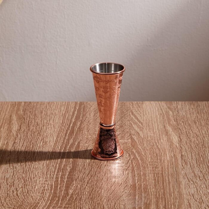 Luxurious Gin & Tonic Glasses, Stainless Steel Cocktail Wine Glass Set, Gin Glass Set for Gin Lovers, 680 Ml, Rose Gold. (Hand Wash)