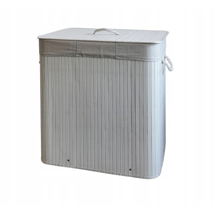 Великий бамбуковий кошик з кришкою для білизни та іграшок, 150 л