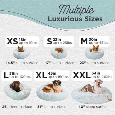 Круглий лежак для собак та котів Best Friends by Sheri Calming Donut - заспокійливий, 91x91 см, Frostgrau