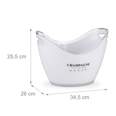 Relaxdays Champagne Cooler, 6L, White