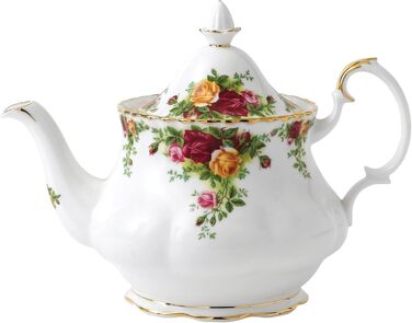 Чайник Royal Albert Old Country Roses 1,2 л, білий з квітковим принтом