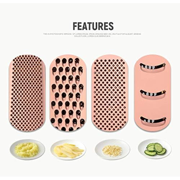 Нержавійна тертка YDware для овочів, квадратна, 23,7 см, рожеве золото