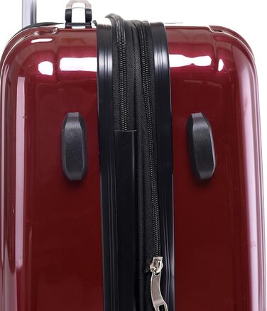 Валіза-набір 3шт з TSA-замком, розширювана, телескопічна ручка, жорсткий корпус (Кофе)