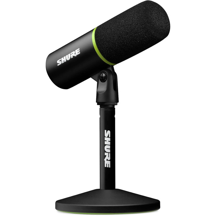 Shure MV6 USB Мікрофон для Ігор та Стрімінгу, Динамічний, USB-C, для PC Gamer та Стрімера