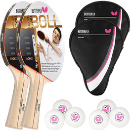 Набір для настільного тенісу Butterfly Timo Boll Bronze: 2 ракетки, 2 чохли, 6 м'ячів ITTF R40+