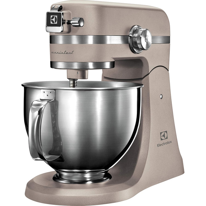 Тістоміс Electrolux EKM5570 з нержавіючої сталі, 1200 Вт, 10 швидкостей, з вінчиком та кришкою, пісочний колір
