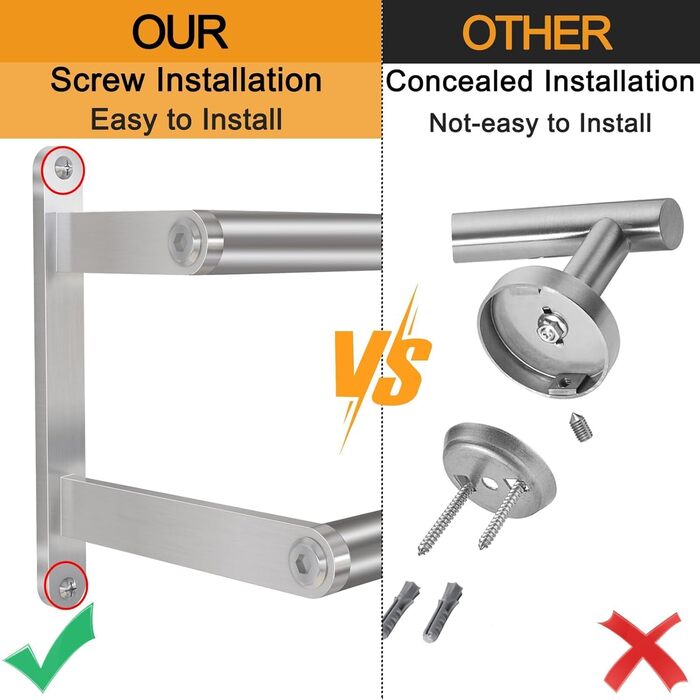 Тримач для рушників на стіну, 60 см, нержавіюча сталь, для ванної кімнати, спальні, кухні, щітковий нікель