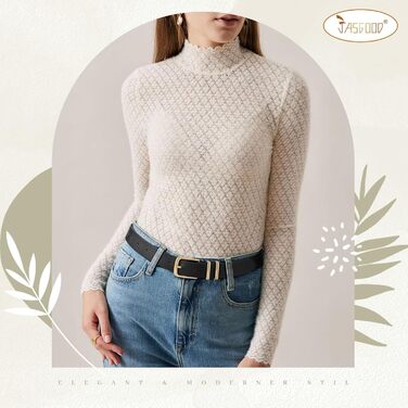 Жіночий шкіряний ремінь JasGood з золотою пряжкою, чорний колір, розмір M (76-90 см)