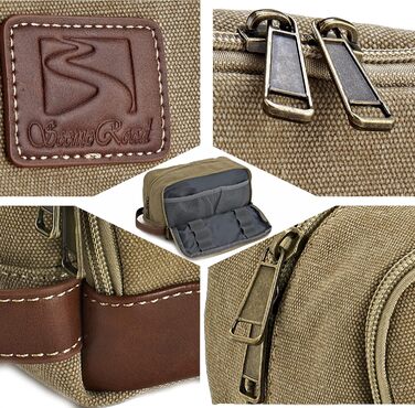 Чоловіча/Жіноча дорожня косметичка-органайзер з канвасу, велика, блакитна (28x16x14 см)