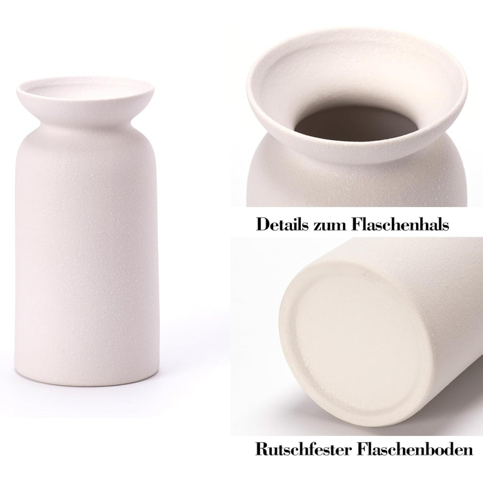 Керамічні вази 3 шт., сучасний мінімалізм, декор для дому, вази для пампасних трав, вітальня (12 білий)