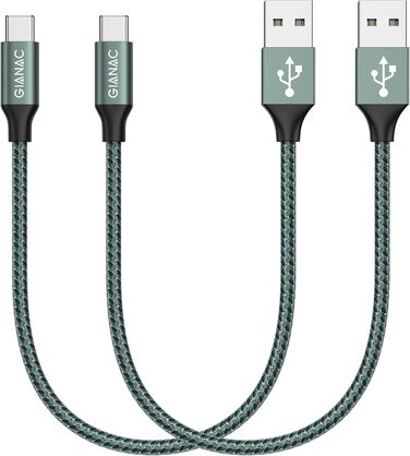 Кабель USB-C 2 шт. по 0.3м (2м) - швидка зарядка та синхронізація для Samsung, Huawei, Sony