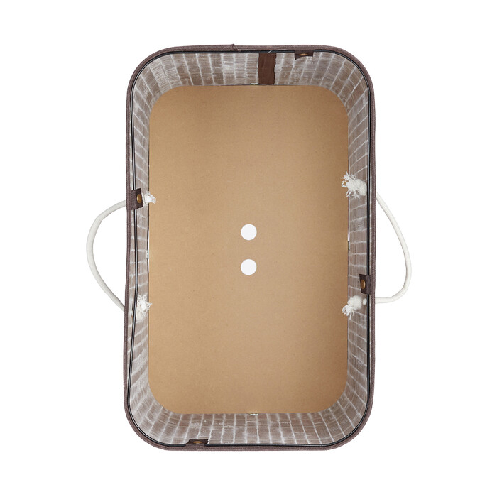 Relaxdays Bamboo Laundry Basket, Square