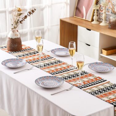 Сервіз столовий порцеляновий Vancasso MANDALA 32 елементи, сервіз для 8 осіб, ручна робота, богемський стиль (4 десертні тарілки, бірюзовий мандала)