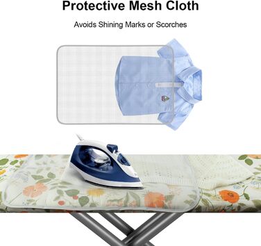 Покриття для прасувальної дошки Philorn 120x40 см для парогенератора, з тепловим відбиттям та функцією швидкої прасування, з сіткою та гумкою, підходить для прасувальних дошок 38-45 см x 130-140 см (світло-зелений)