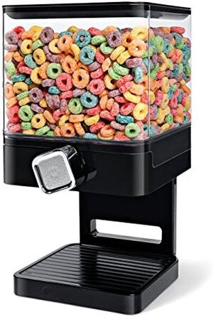 Автомат дозатора сухого корму для тварин Shine - подвійний/одинарний контейнер, місткість 540 г (одинарний дозатор чорного кольору, чорний)