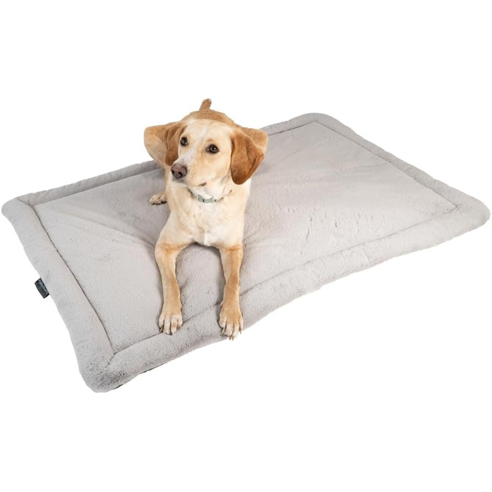 Килимок для собак MyBestBuddy XL, комфортний, антиалергенний (100% поліестер), неслизький, можна прати при 40°C, з м'яким покриттям - лежанка для великих собак (120x80 см, сірий)