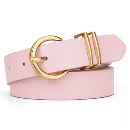 Жіночий шкіряний ремінь JasGood з золотою пряжкою, 120 см (підходить для талії 91-105 см)