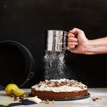 Форма для випічки Springform 22 см з плоским дном, кругла, з антипригарним покриттям, чорна