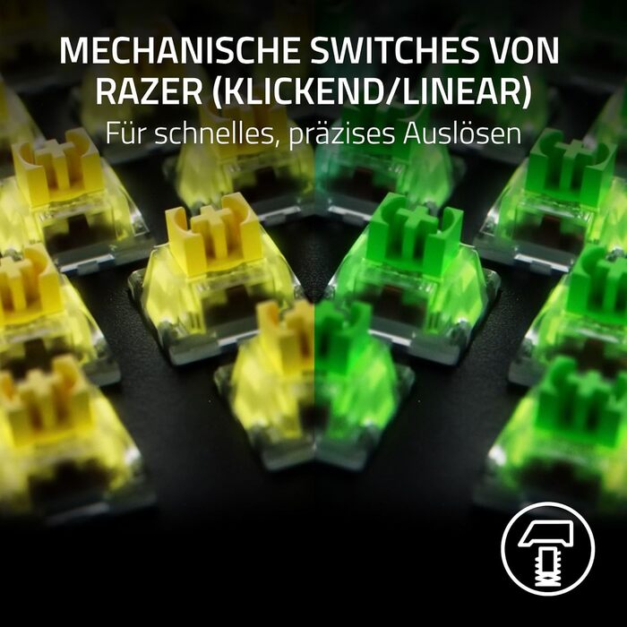 Механічна ігрова клавіатура Razer BlackWidow V4 X (Green Switch) з RGB Chroma підсвічуванням, QWERTZ DE-Layout