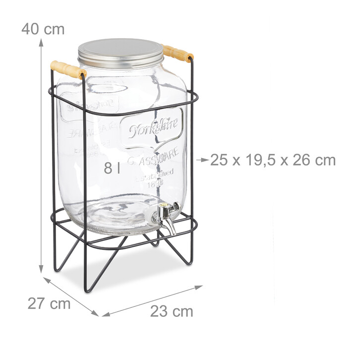 Relaxdays Drink Dispenser 8 Liter