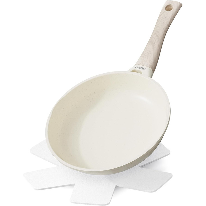 Керамічна сковорода 24 см з антипригарним покриттям, для індукційних плит, ідеальна для омлетів та смаження