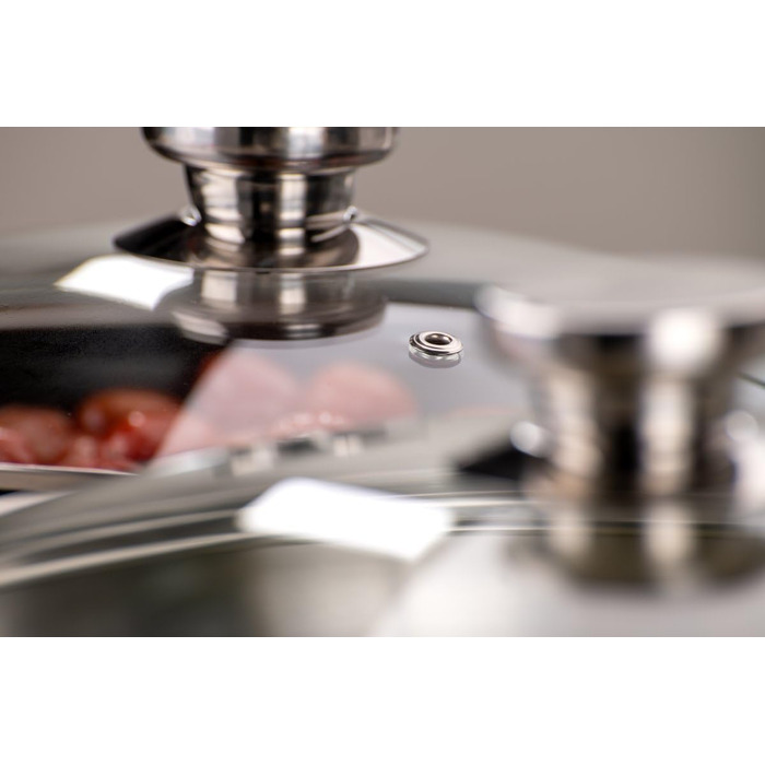 Fackelmann Chefkoch Stainless Steel Fry Pan Set - 28cm & 24cm, Induction & Dishwasher Safe