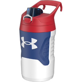 Пляшка спортивна термос Under Armour з ручкою, 907.2 г, біло-червона - для бейсболу, футболу та інших видів спорту, герметична
