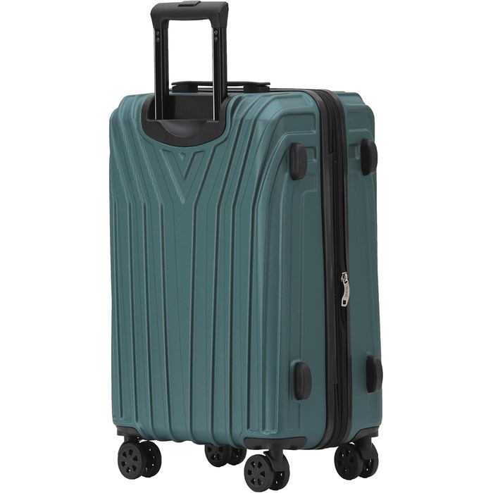 Валіза Beibye з жорсткою оболонкою, TSA-замок, подвійні колеса, розширення, темно-зелений (76 см)