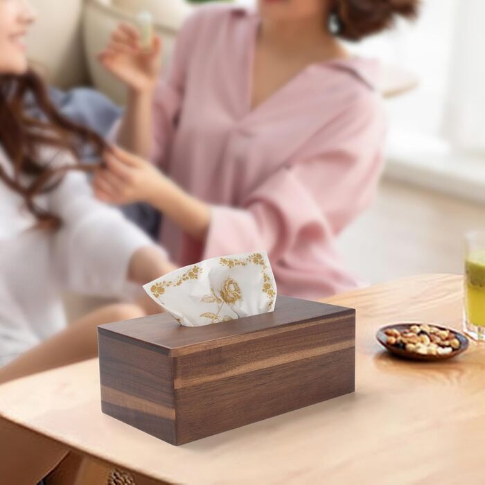 Дерев'яна коробка для серветок, прямокутна, 25 x 14 x 9.5 см, 1 шт.
