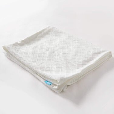 RECCI Mattress Topper Cover, Bamboo Breathable Topper Protector, Anti-Allergy and Dust Mite Resistant, Fits 4-6 cm Height Mattress Toppers [90 x 200]