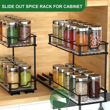 Організатор для шафи TJ.MOREE висувний, 2 шт., 2 яруси, для спецій, посуду, олії, кухні