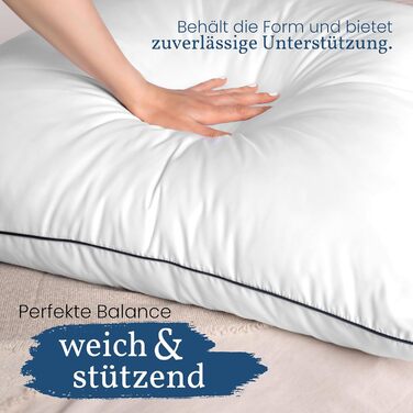 Gentle North High-Quality Pillowcases (80x80 cm large) in Hotel Quality - 2-Piece Set Fluffy, well-filled pillows suitable for allergy sufferers (Ökotex 100 certified) - Washable at 60° 2x | 80x80