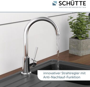 Кран кухонний SCHÜTTE Cornwall, 360° поворотний, з однорідним змішувачем, для раковини, хром, низький тиск