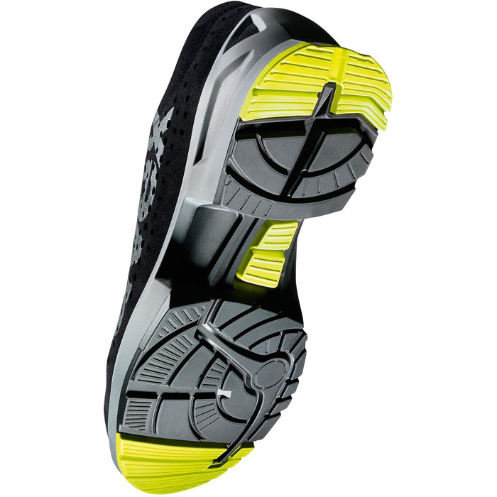 Робочі черевики Uvex 1: безпечні, легкі та дихаючі - S1, чорно-лаймові, 40 EU