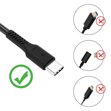 USB-C кабель короткий 20 см (5 шт) Type-C 3A для Samsung Galaxy, Huawei, OnePlus - Чорний