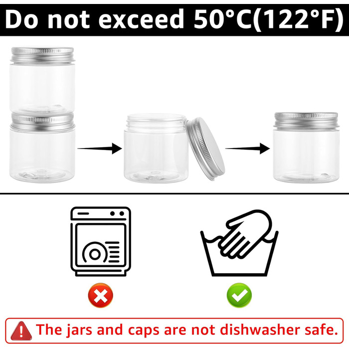 Набір контейнерів для зберігання 16 шт. 500 мл з кришкою, прозорі пластикові банки, BPA Free, для продуктів та солодощів