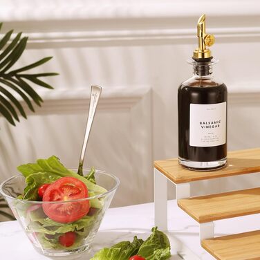 Molimoli Olive Oil Set in Glass, 350-ml Bottles with Weighted Dispensers, 4 Pieces