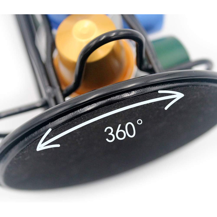 Підставка для капсул Nespresso (40 шт) XIAPIA, чорна, обертова, для зберігання кавових капсул