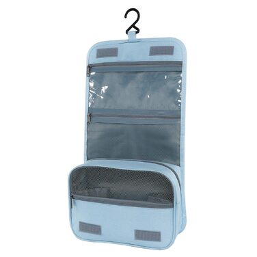 Kulturbeutel AiQInu: Розкладна косметичка-органайзер для подорожей з гачком, унісекс, блакитна