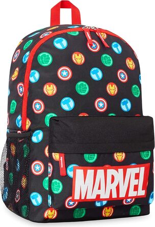 Дитячий рюкзак Marvel Spiderman з героями Marvel: Avengers, Iron Man. Ідеальний для школи та як подарунок. Чорний, 40x30x16 см