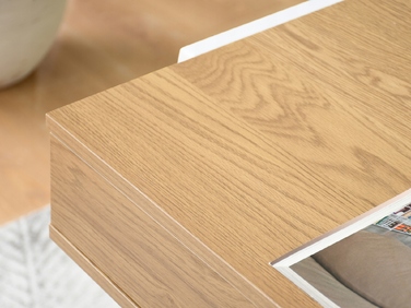 Прямокутний письмовий стіл Mebel-Partner 100 x 45 x 75 см, білий/золотий дуб