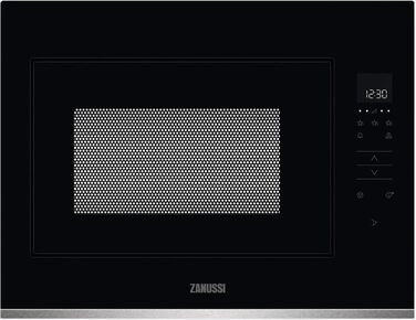 Вбудована мікрохвильова піч Zanussi ZMSN5SX, 17 л, 700 Вт, чорний/нержавіюча сталь
