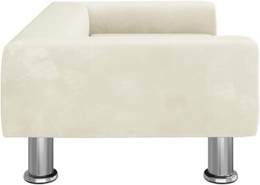 Крісло-ліжко для собак, м'яке ліжко для тварин, лежанка для маленьких собак та котів, світло-кремовий оксамит (70 x 45 x 26.5 см)