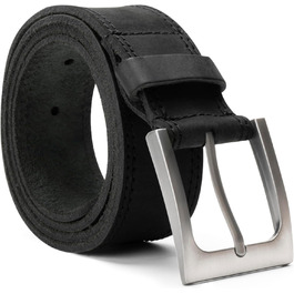 Чоловічий шкіряний ремінь Hide & Drink, дворядний, ручної роботи, антрацит/чорний, 36