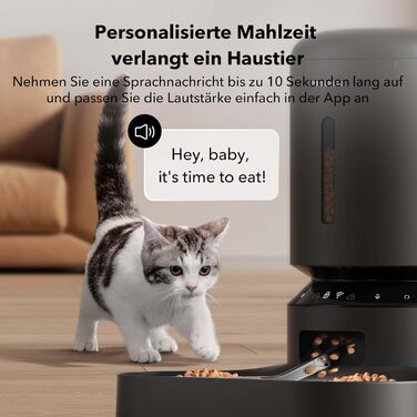 Автоматичний дозатор корму для котів та собак PETLIBRO 5L з Wi-Fi, сенсором низького рівня корму та керуванням через додаток