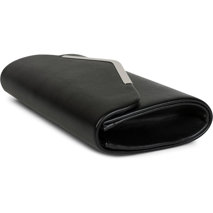 Клатч жіночий styleBREAKER темно-синій, вечірня сумочка-конверт з металевою оздобою та знімним ланцюжком 26x5.5x14.5 см