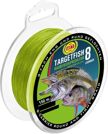 Плетена рибальська волосінь WFT TF8 Chartreuse 150 м для хижої риби