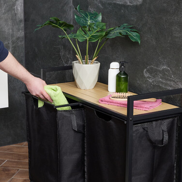 Relaxdays Laundry Basket with Storage