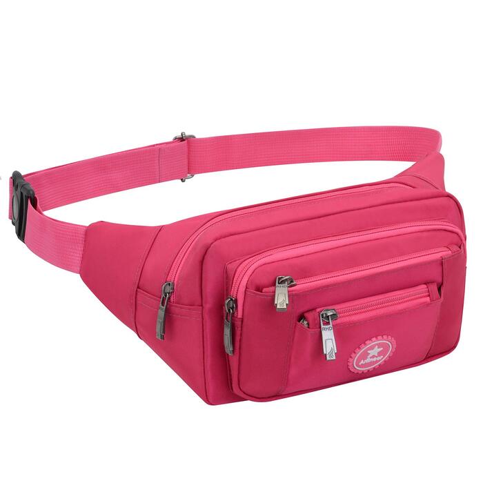 Водонепроникна поясна сумка для чоловіків та жінок, спортивна, для бігу, піших прогулянок, велосипедна, для ножа та туристичного інструменту (Рожевий колір)